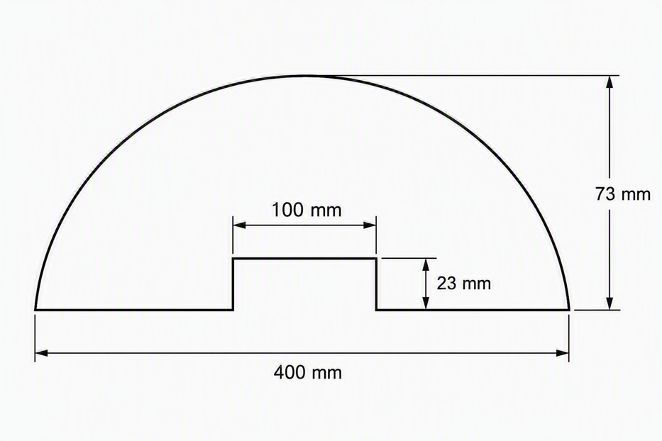 cross section speed hump